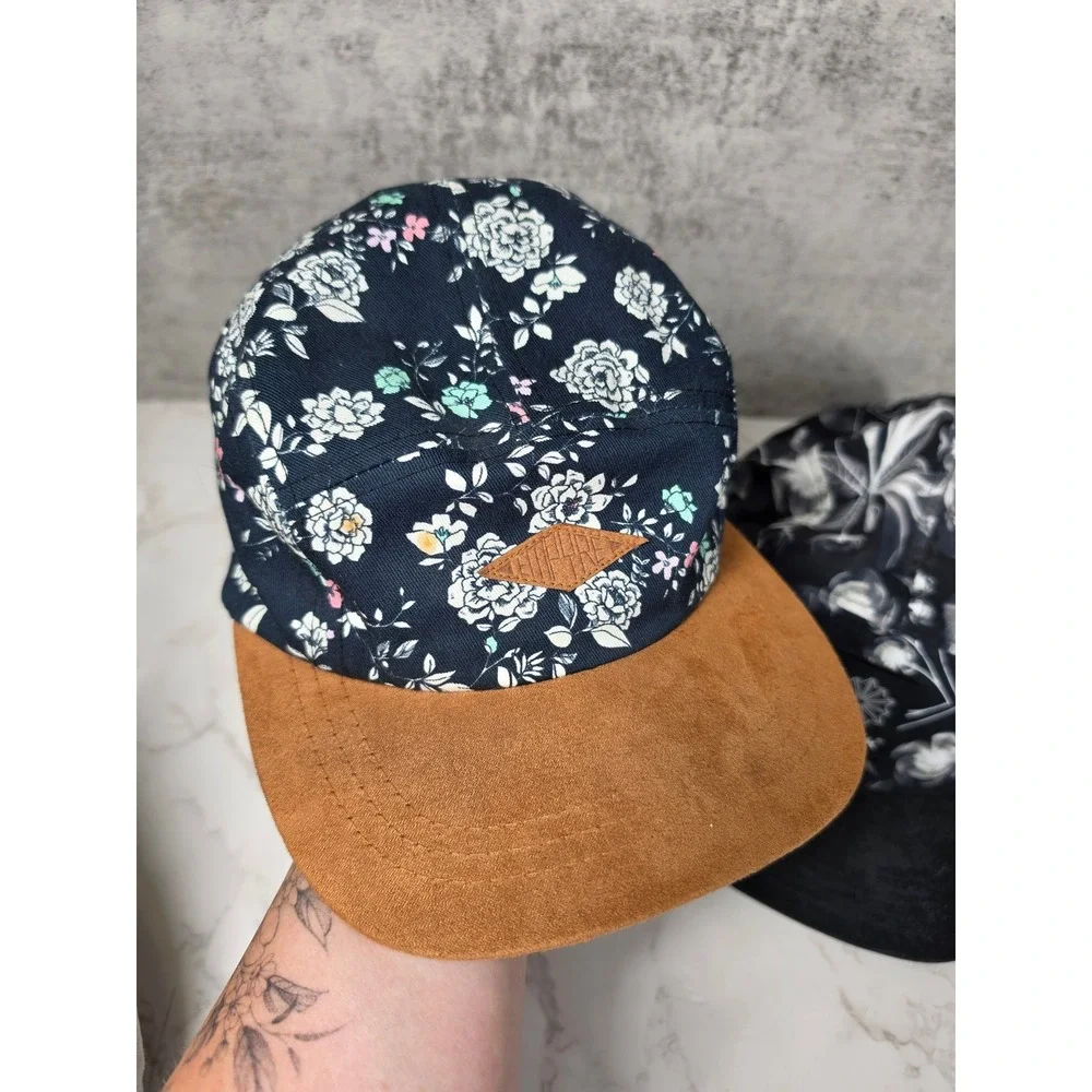 Mens Hat Bundle Volcom Sunflower Empyre Floral Reebok Classic 5 Panel 3pc Lot